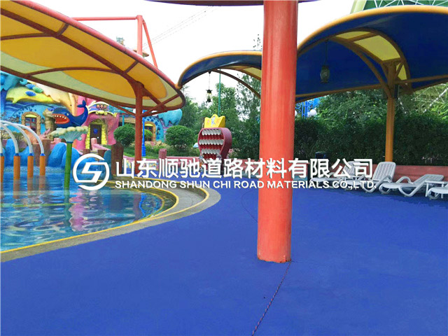 西安樂華城彩色路面施工案例